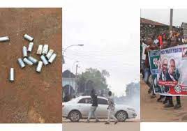 Ebonyi police disperse, teargas supporters of Peter Obi [VIDEO]