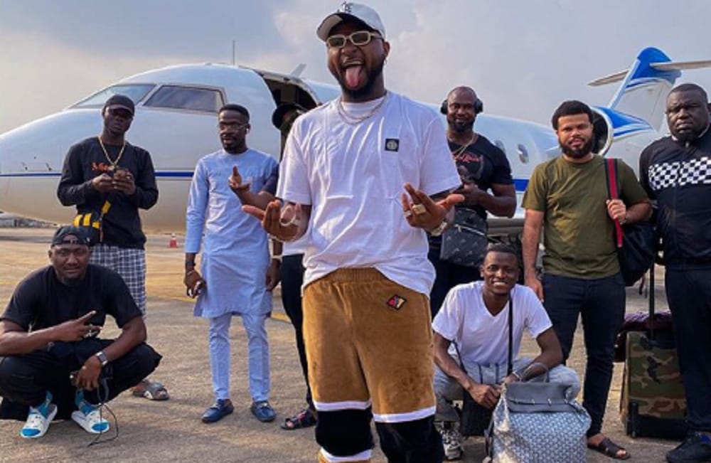 Davido, Chioma, Cubana Chiefpriest, 30BG Crew members storm Benin with private jet for Isreal’s wedding