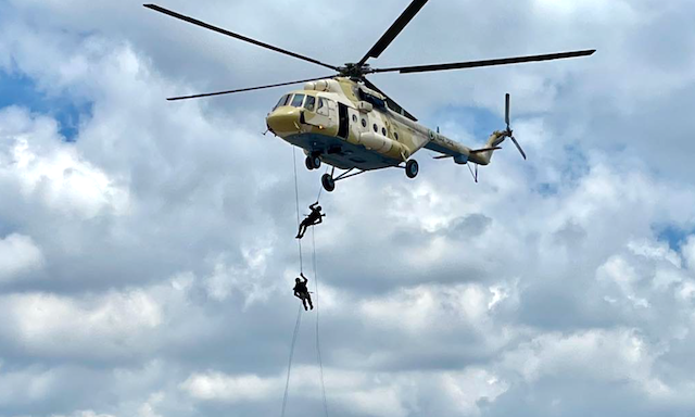 Police officers train on air surveillance ahead of 2023 elections