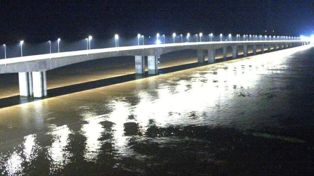 Second Niger Bridge lit up ahead of opening in December