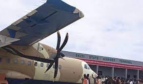 Gov Fayemi, others witness landing of first aircraft to touch down in Ekiti airport