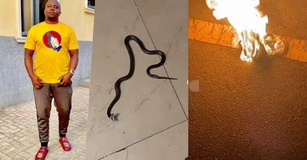 How black-skinned snake attacked Nollywood actor, Kelvin Chizzy at his home