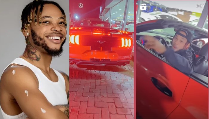 Poco Lee acquires 2019 Ford Mustang Convertible worth N28 million (VIDEO)