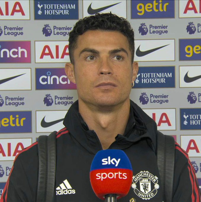 Ronaldo gives reason of walking off during Man Utd's 2-0 win over Tottenham