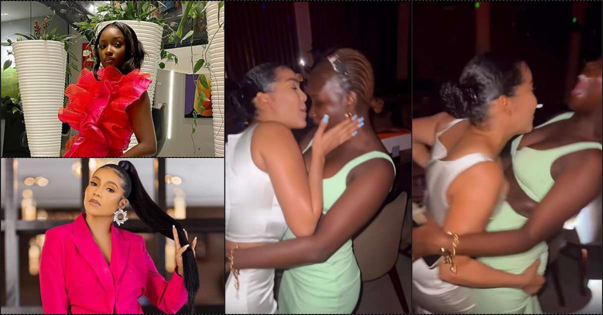 BBNaija’s Maria grabbing Saskay’s ‘behind’ at nightclub stirs reactions
