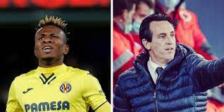 EPL: Unai Emery pencils down Samuel Chukwueze for Aston Villa