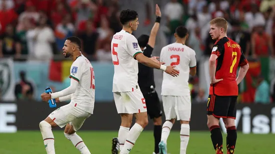 Qatar 2022: Morocco put two goals past Belgium, go top of group F
