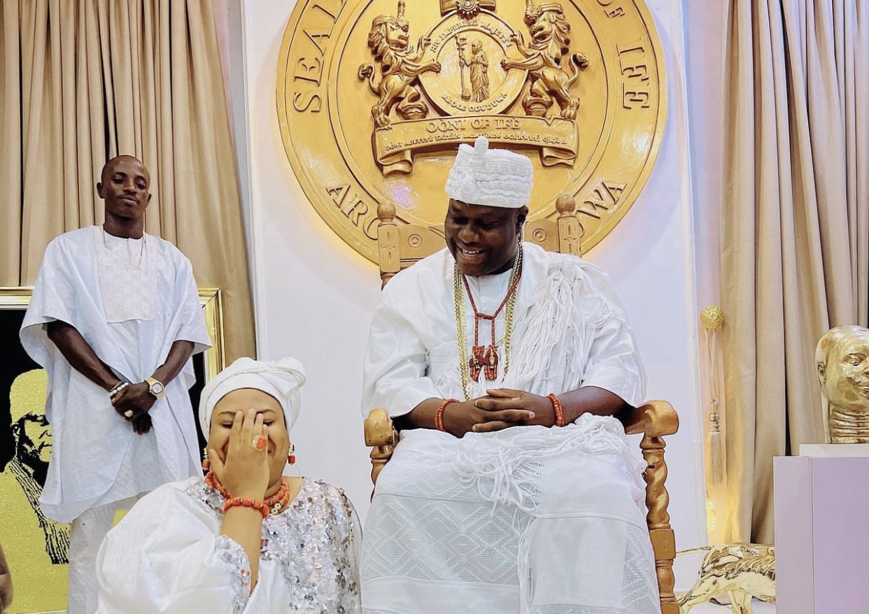 Love in the air as Ooni of Ife receives crush, Nkechi Blessing