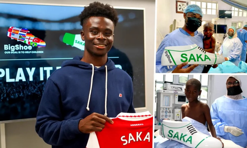 Arsenal Winger, Bukayo Saka Sponsors 120 surgeries in Nigeria