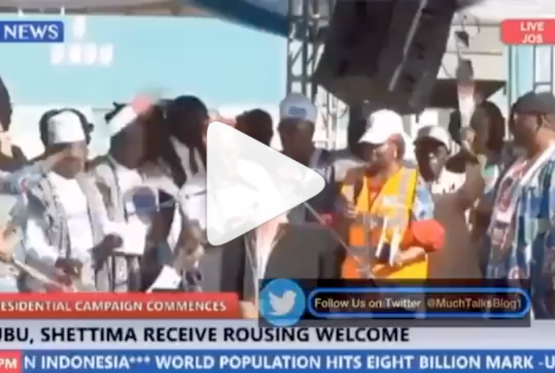 “God bless PDP”, Tinubu flops again as APC flags off campaign in Jos [WATCH VIDEO]
