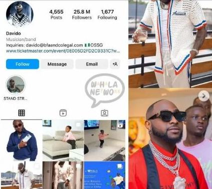 Instagram: Davido unfollows late Ifeanyi IG account, DJ Cuppy and Femi Otedola