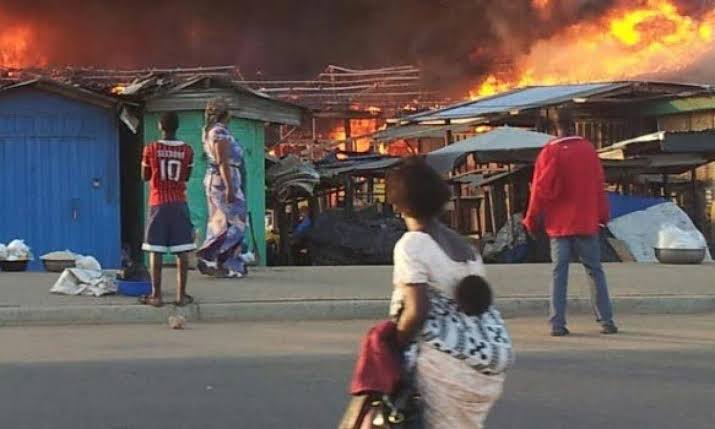 SAD! Three siblings die as fire guts building