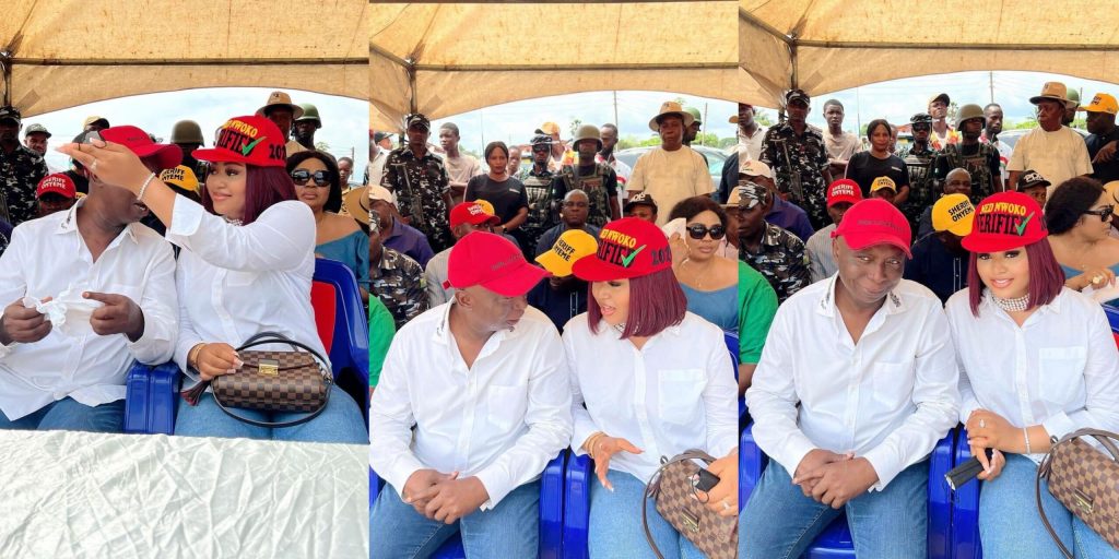 Fans lampoon Regina Daniels for calling her 61-years old husband, Ned Nwoko, "baby".