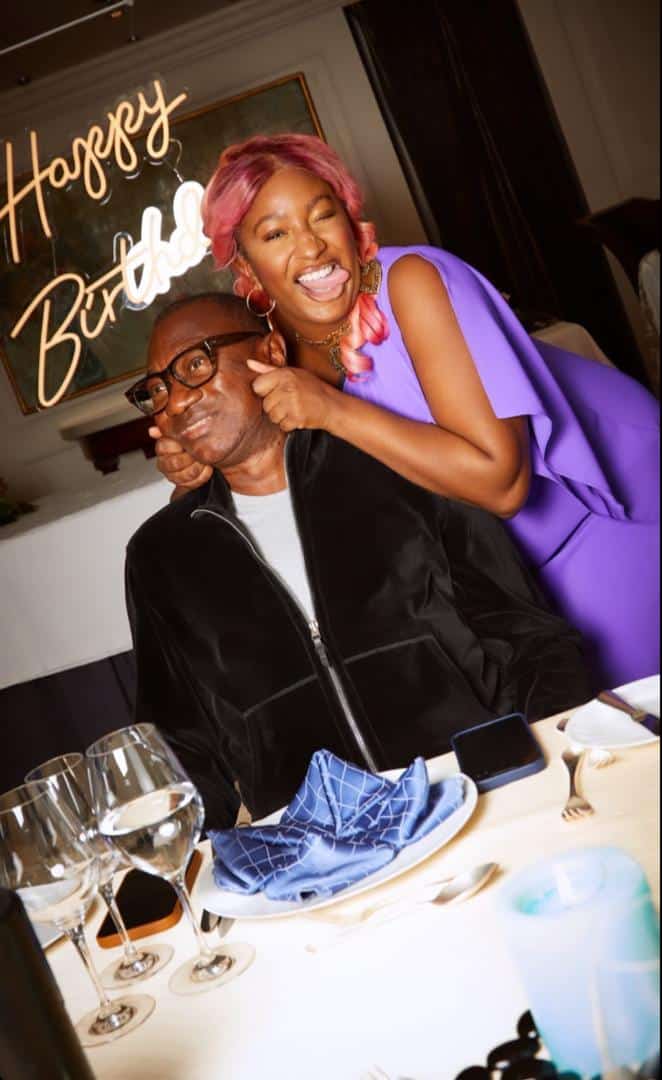 DJ Cuppy celebrates her father at 60, as Otedola’s only son makes first public appearance (VIDEO)