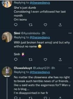 Eniola Badmus slammed for breaking news of Davido son’s death