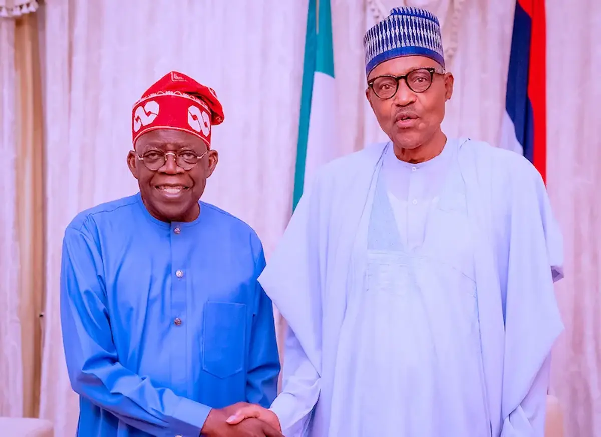 Buhari hosts Tinubu at Presidential Villa