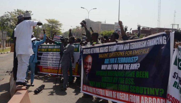 Protesters storm CBN headquarters, demand Emefiele’s resignation