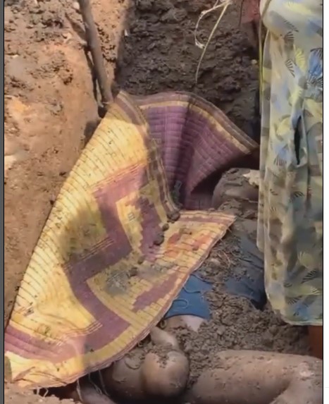 VIDEO: Watch moment step mother exhume corpse of son she poisoned