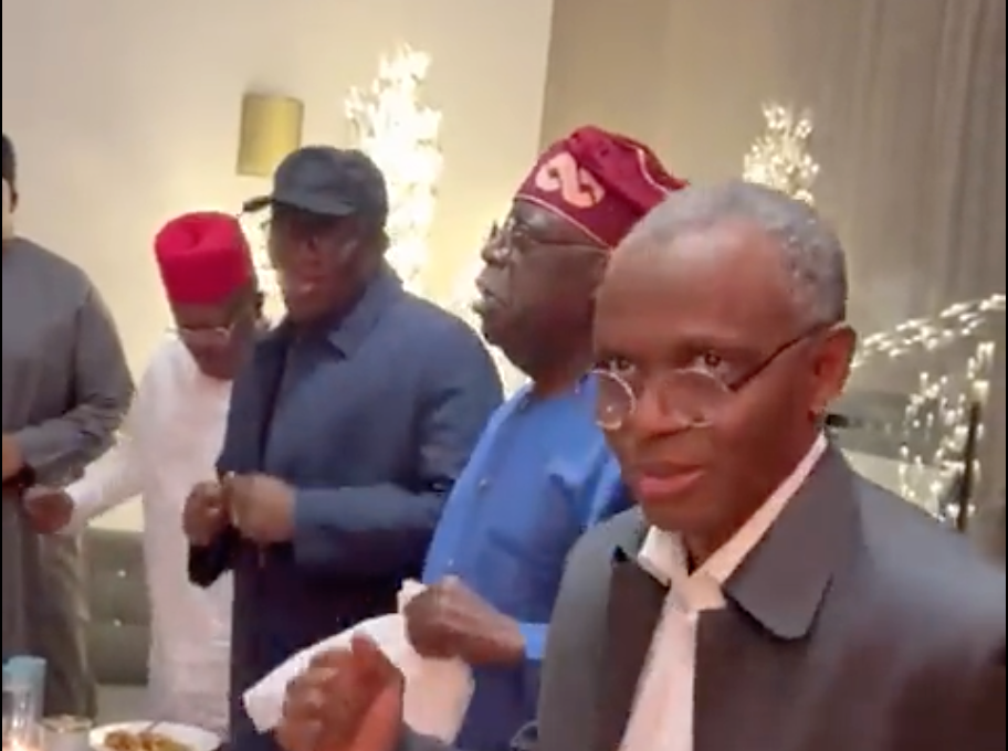 VIDEO: Tinubu parties hard, dances to Kizz Daniel’s song after Chatham House outing