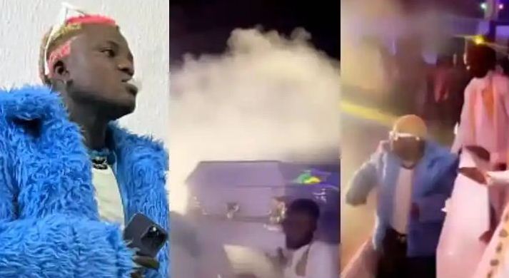 Portable arrives on stage in casket at Afrika Shrine [VIDEO]
