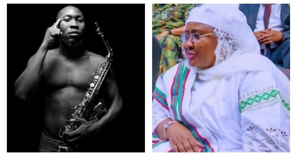 Seun kuti calls Aisha Buhari “goat” if she fails to send DSS to him, says “you are fat” (VIDEO)