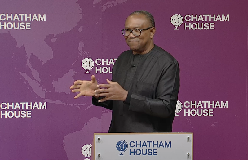 Read 10 powerful quotes by Peter Obi at Chatham House