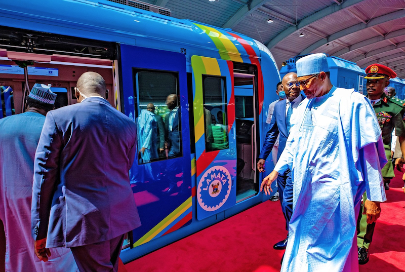 President Buhari inaugurates 13-km Lagos Mass Transit Blue Line Rail