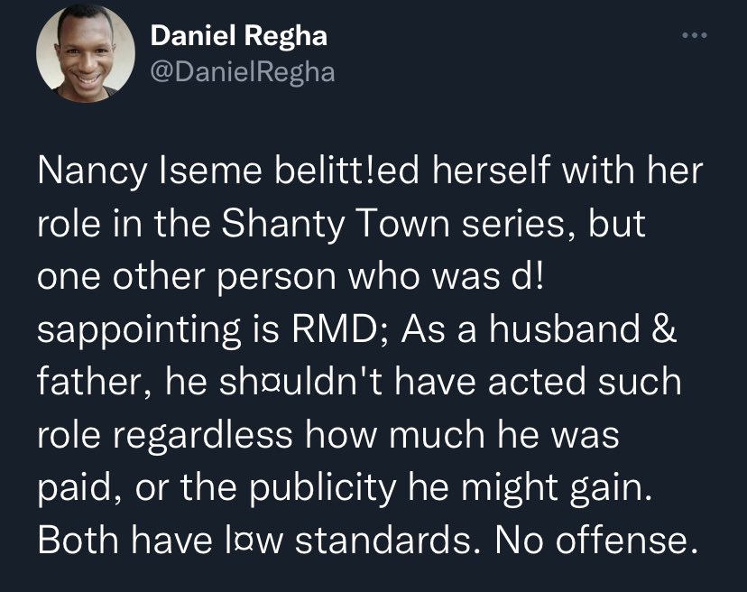 UNCLAD: Veteran actor, RMD reacts to viral scene with Nancy Isime in 'Shanty Town'
