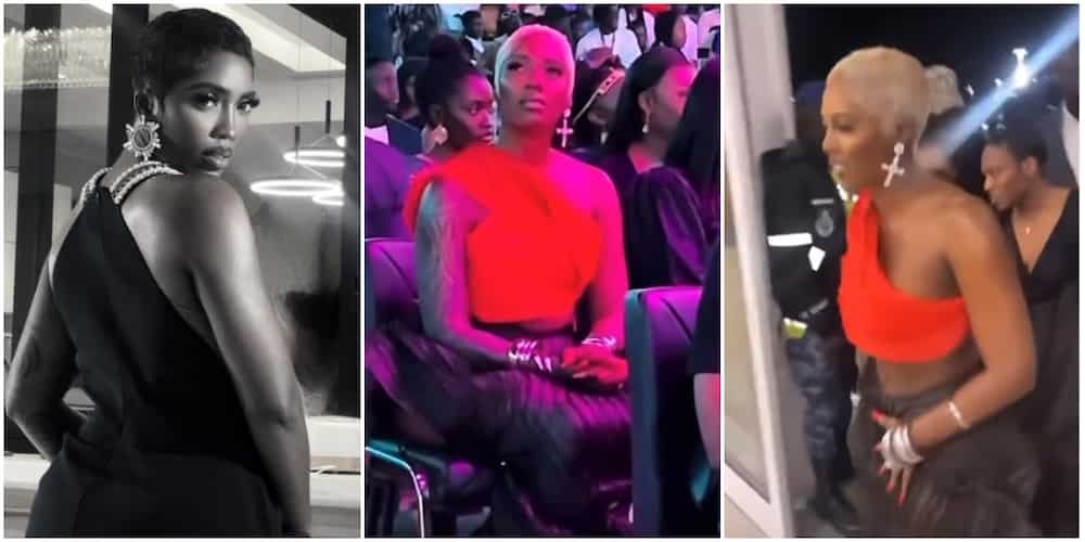 8th AFRIMA: Netizens react as Tiwa Savage rocks see-through skirt