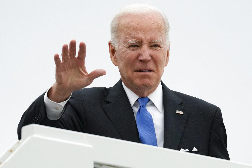 President Joe Biden falls at US Air Force ceremony