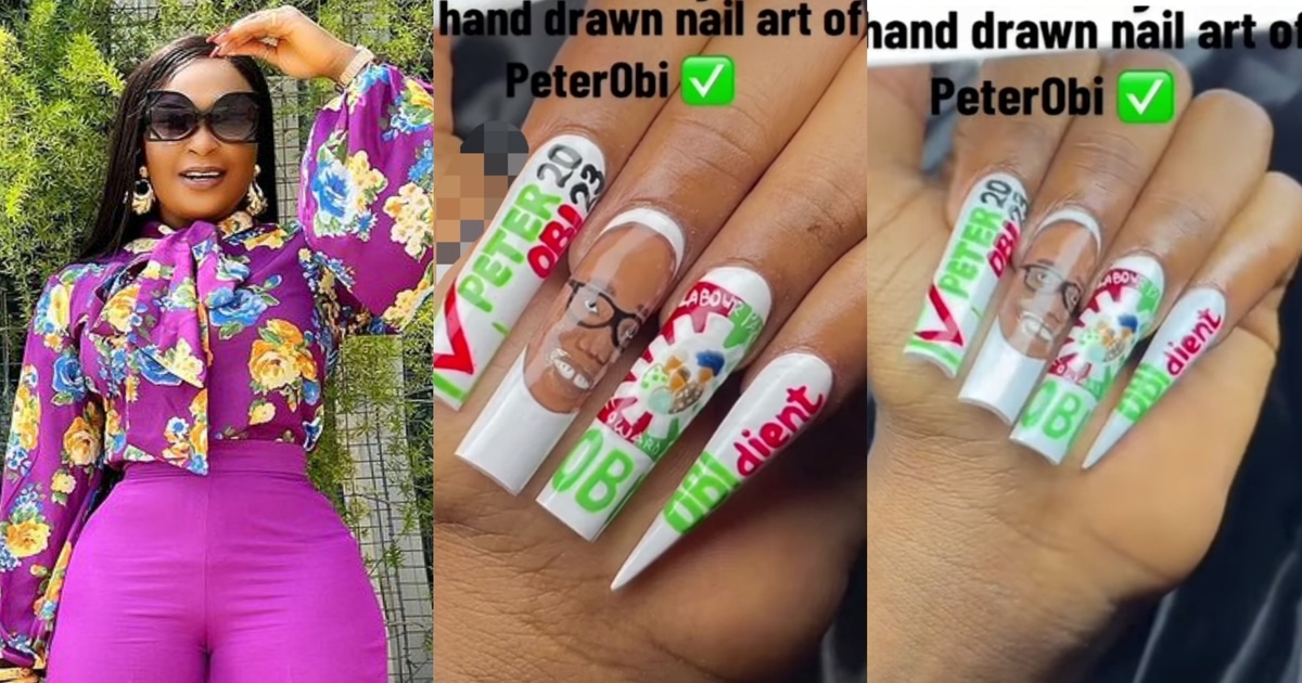 Netizens react as Blessing CEO flaunts Obi-inspired nails