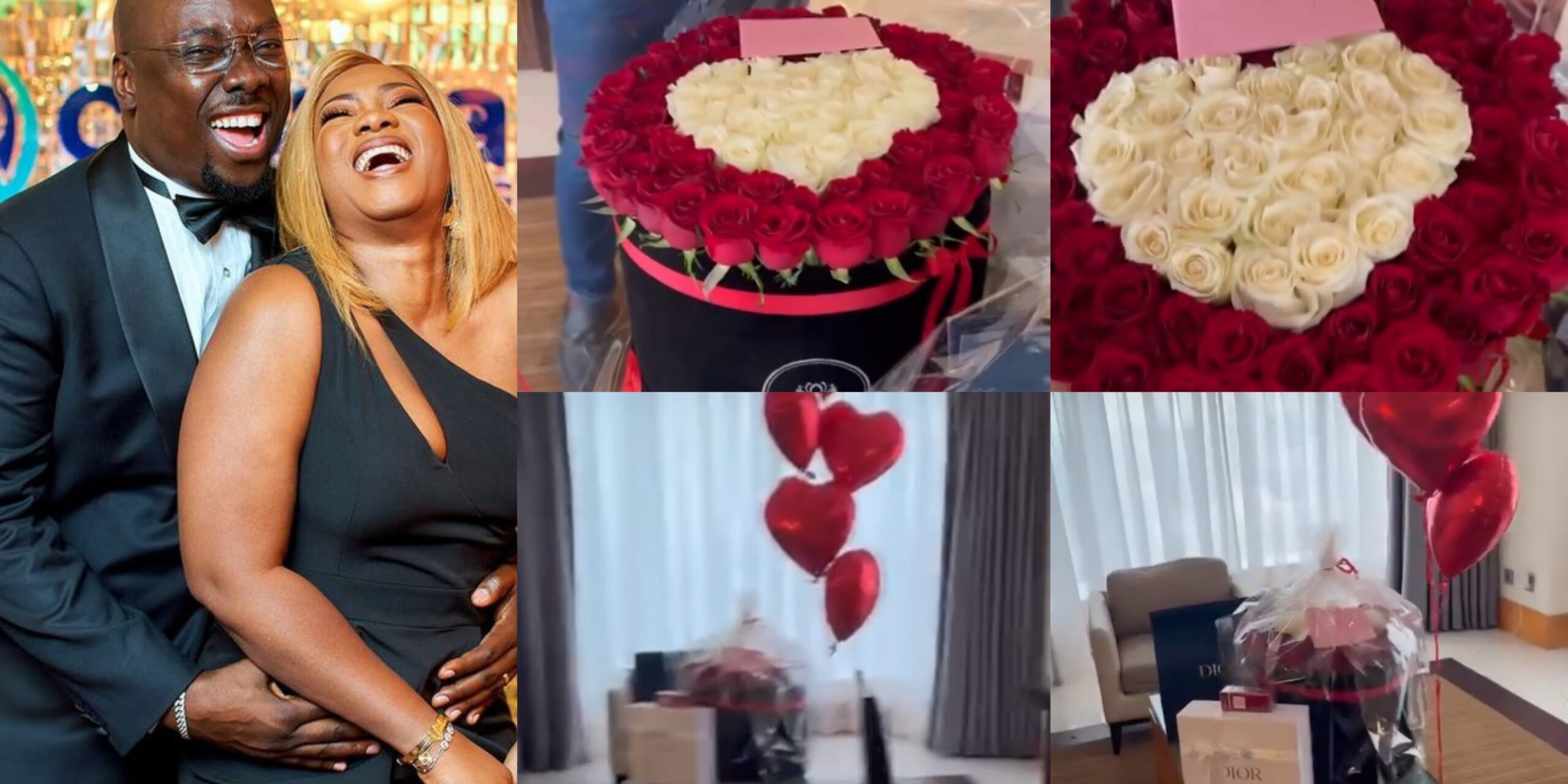 VALENTINE DAY: Obi Cubana shows love to his wife with mouth-watering gifts