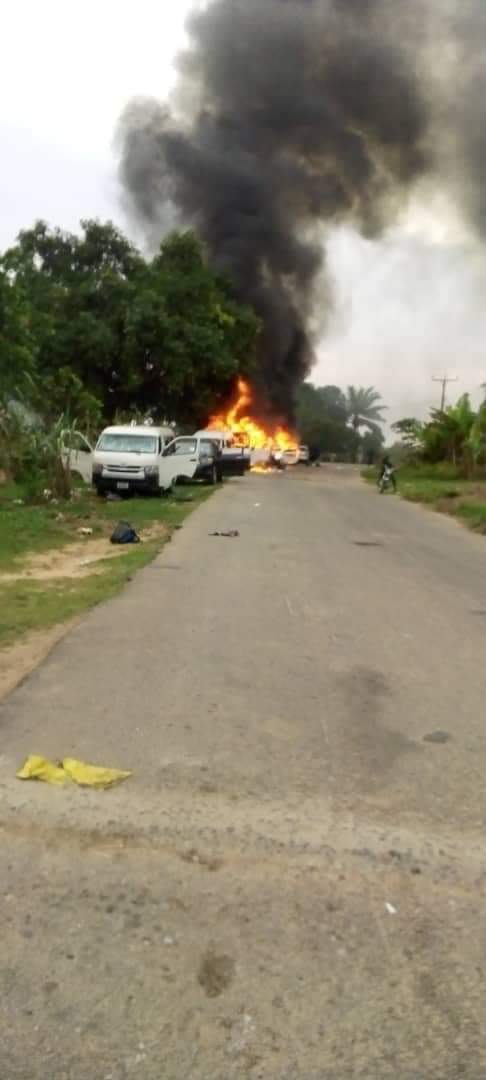 Thugs set 7 PDP vehicles ablaze in Cross River on eve of election