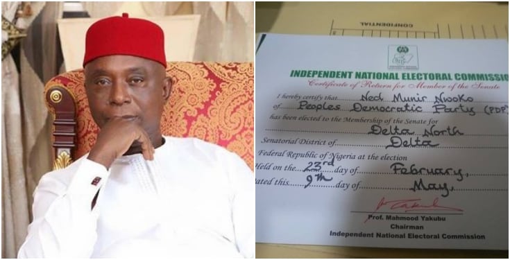 Regina Daniels husband, Ned Nwoko receives certificate of return as Senator-Elect of Delta North