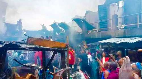 Olowu spare parts market gutted by fire in Lagos