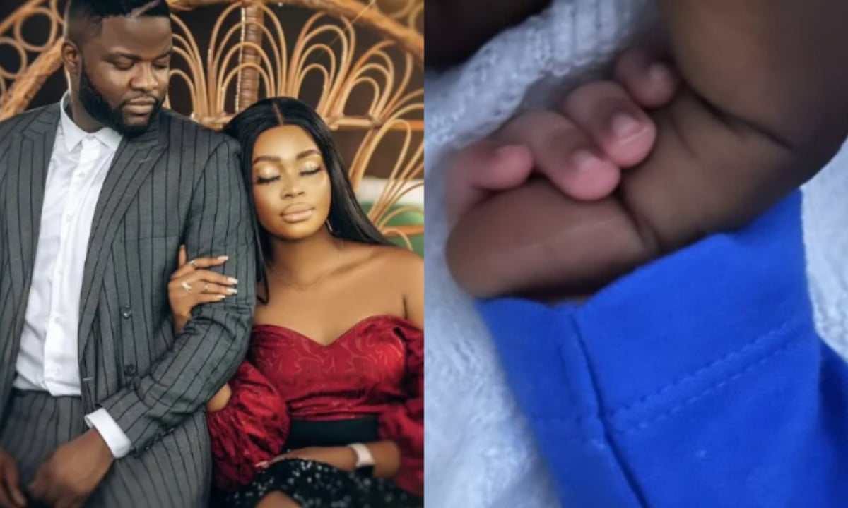 Nigerian rap artist, Skales welcomes first child with wife, Precious