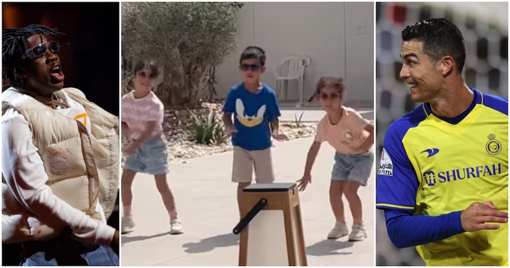 Moment Ronaldo and his kids dance to “Calm Down” by Rema (VIDEO)