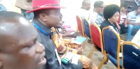 Rivers party agents question results at collation centre (See results)