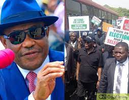 Atiku, PDP Leaders over protest at INEC office