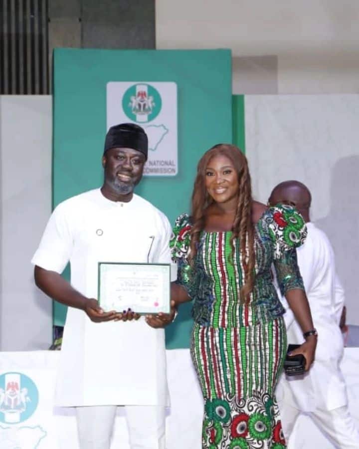 Mercy Johnson’s husband, Prince Okojie, hails wife over her support during his campaigns