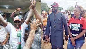 Mercy Johnson’s husband, Prince Okojie, hails wife over her support during his campaigns