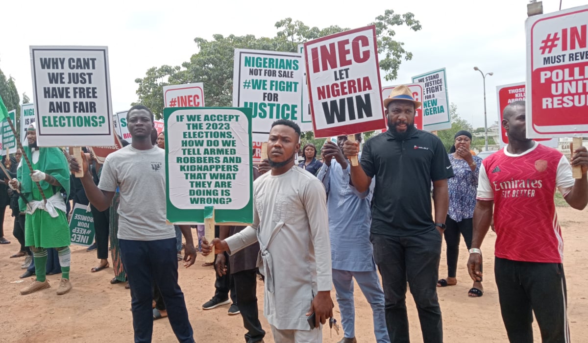Obi-Datti: Protest breaks out in Abuja, as Obi petitions presidential election tribunal