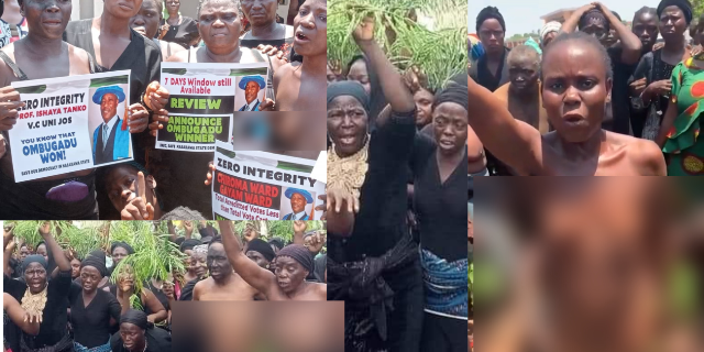 Nasarawa Gov Election: Women strip naked to protest against Governor Sule’s victory