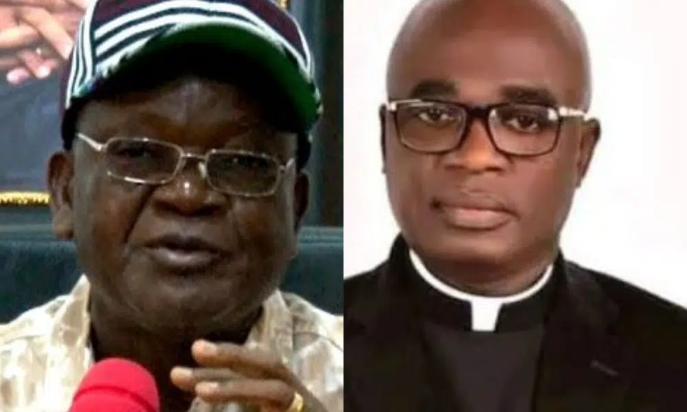 Ortom parleys with governor-elect, Rev Fr Hyacinth Alia for May 29 handover in Benue