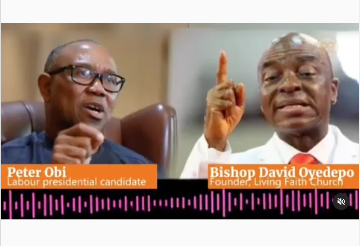 Peter Obi's leaked conversation with Bishop Oyedepo confirmed true