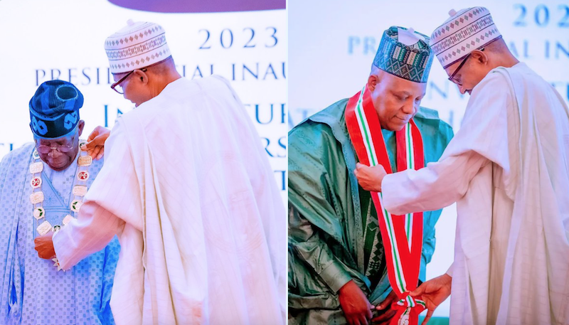 BREAKING: Buhari confers GCFR on Tinubu, GCON on Shettima