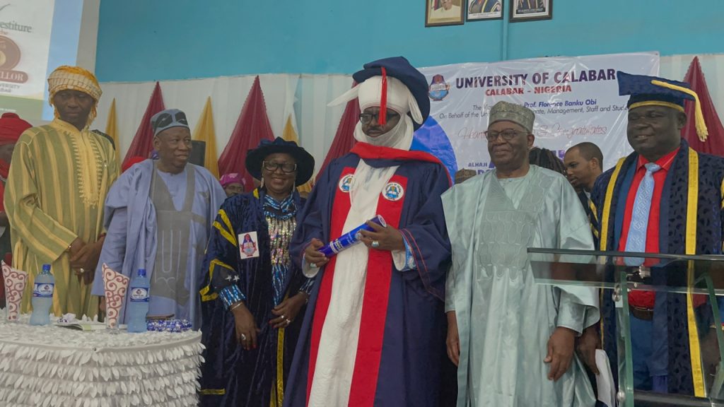 UNICAL installs Emir of Kano as 6th Chancellor