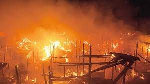 Fire guts Alaba market shanties in Lagos