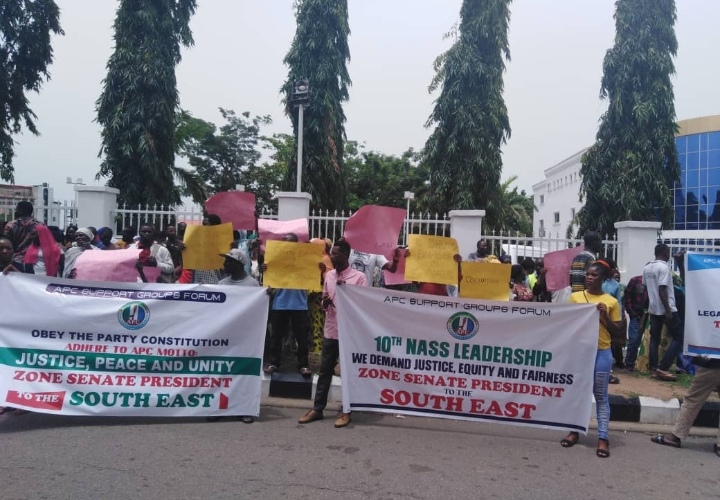 10th NASS: APC support groups stage protest over zoning arrangement