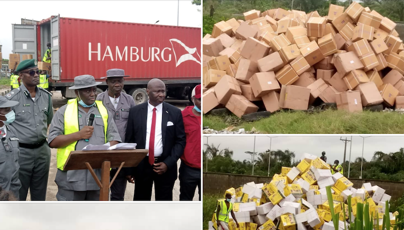 Customs begins destruction of seized items worth N12.8bn in Lagos